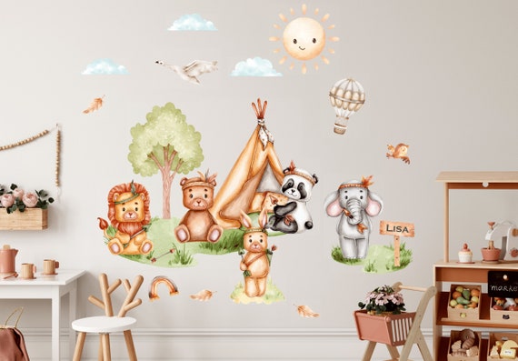 Fanwaoo Cartoon Animal Wall Stickers – Cute Jungle Decals For Kids' Rooms, Nursery, Playroom | Waterproof & Removable Vinyl Wall Decor - View #5