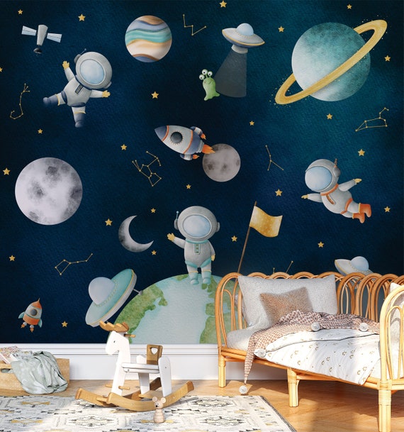 Arazzo Astronauta Spaziale 100x150 Cm - Poster Galassia Per Camera Da Letto, Ragazzi E Dormitori - 3