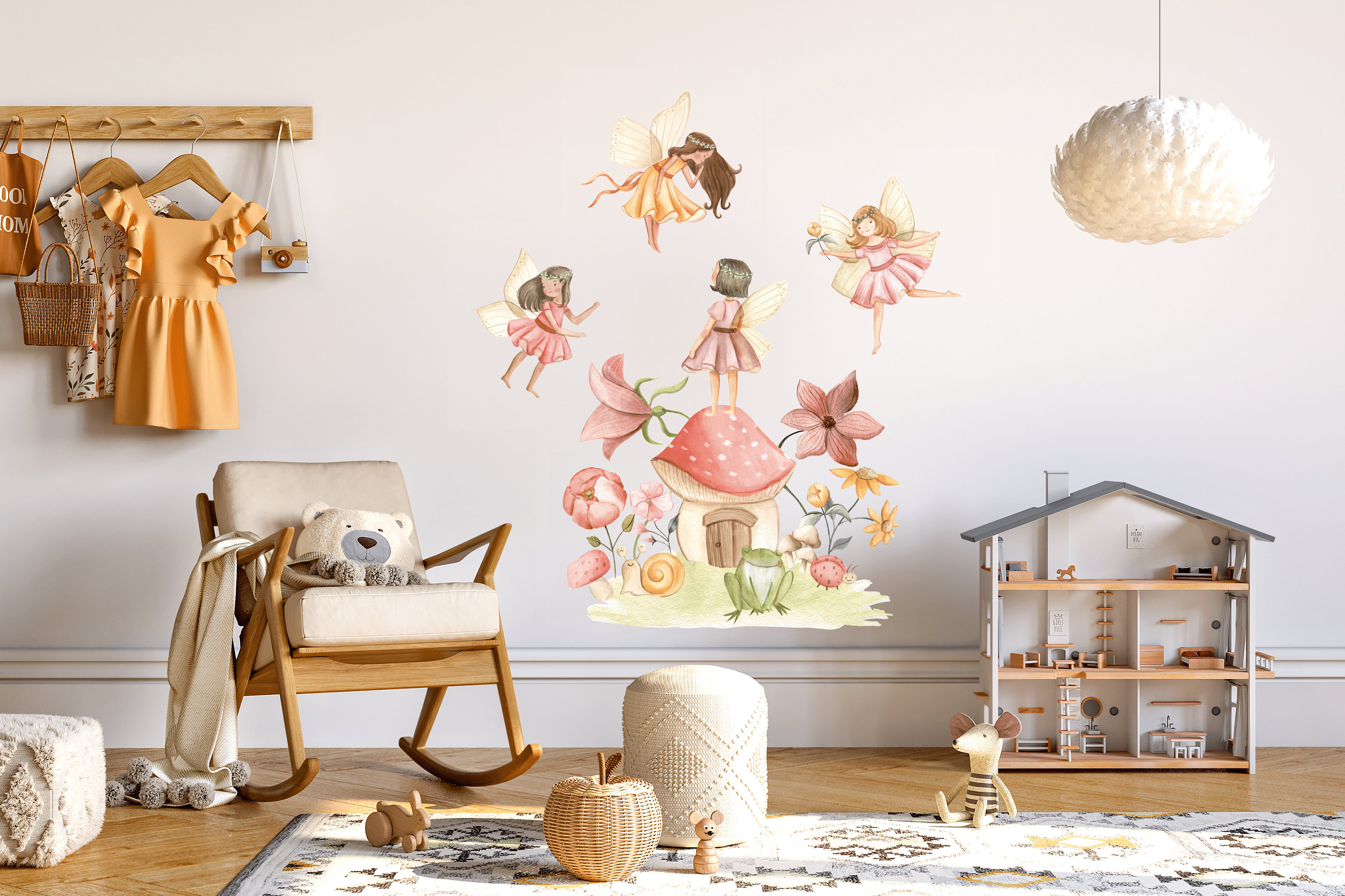 Fairy Nursery Wall Decal, Princess Wall Sticker, Flower Wall Decor, Girls  Room Wall Art - Etsy, image size:3000x2000