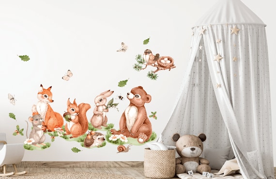 RoyoLam Beautiful Deer Forest Wall Decal - Removable Nursery Animal Wall Sticker, 60x44cm