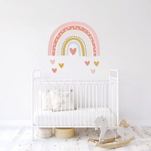 Rainbow wall decal, rainbow wall sticker, large rainbow wall decal, watercolor rainbow decal, nursery wall decal, wall decal for kids image 2