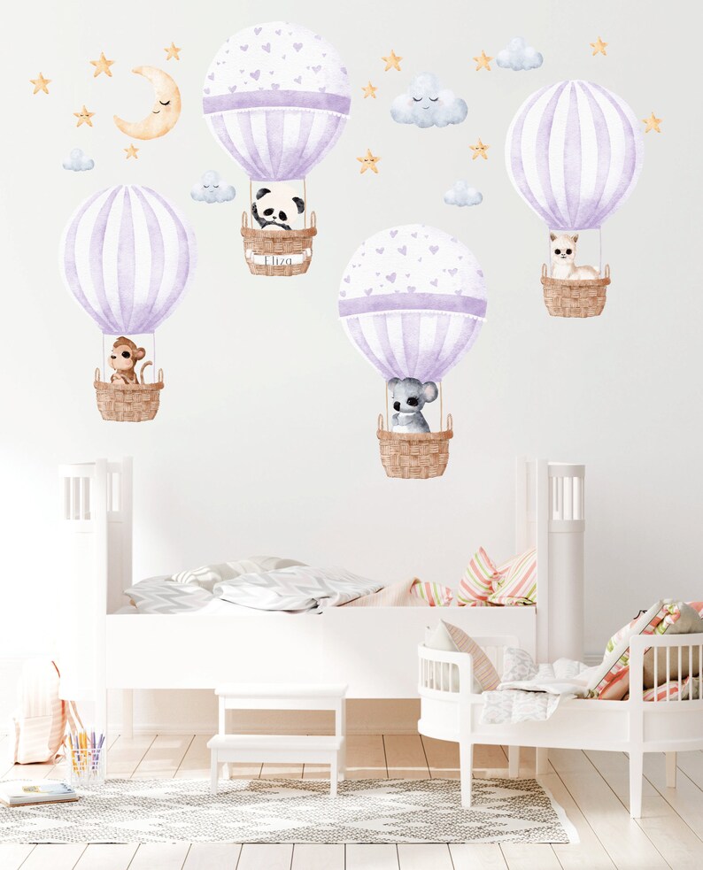 Hot Air Balloon Wall Decal Personalised Wall Sticker Etsy