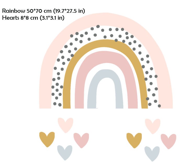 Rainbow Wall Decal Rainbow Wall Stickers Large Rainbow Wall Etsy UK