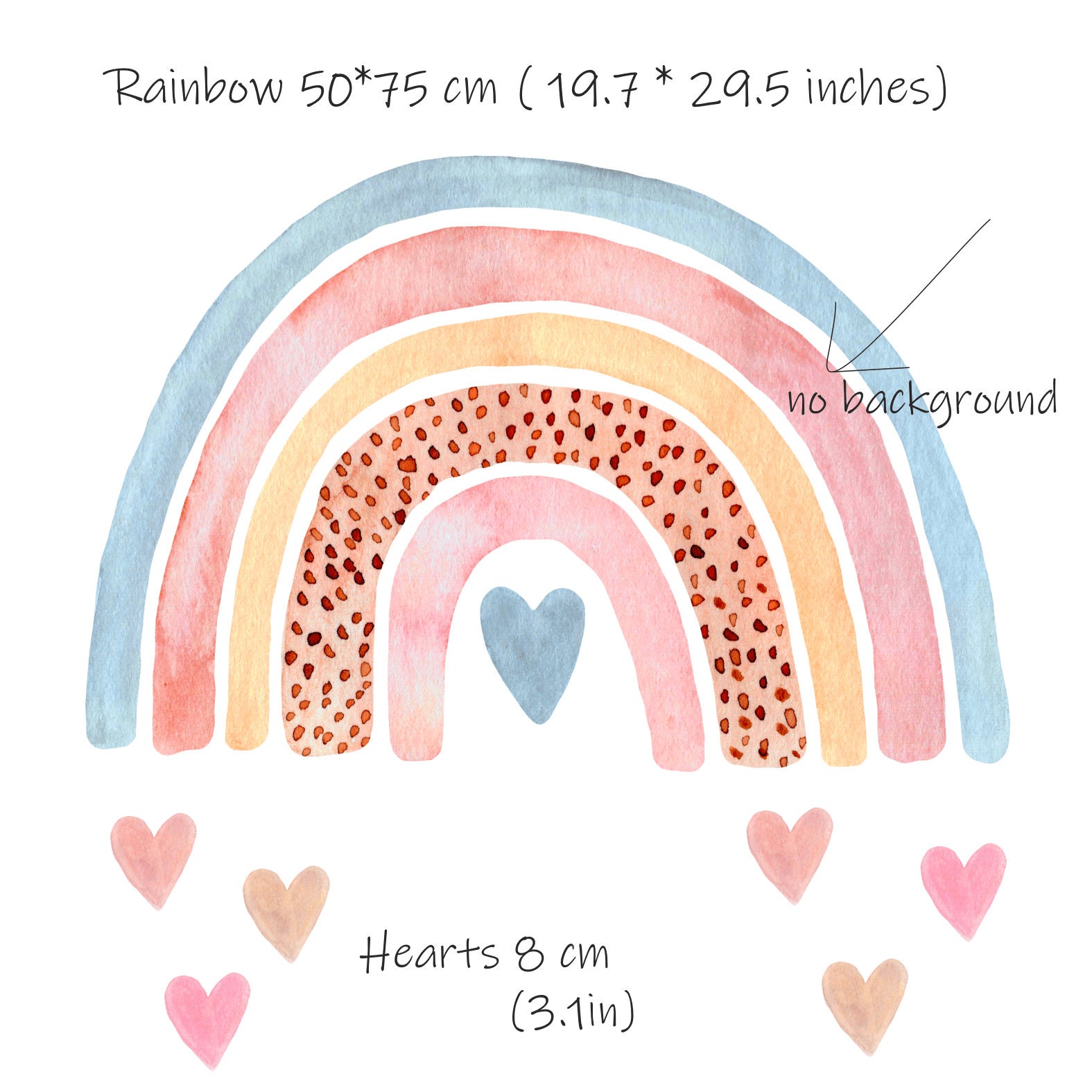 Rainbow Wall Decal Rainbow Wall Sticker Large Rainbow Wall Etsy UK