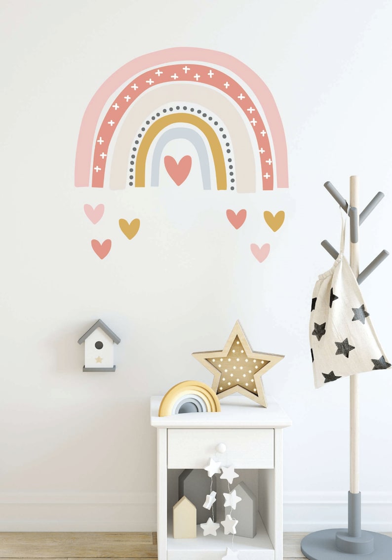 Rainbow wall decal, rainbow wall sticker, large rainbow wall decal, watercolor rainbow decal, nursery wall decal, wall decal for kids image 5