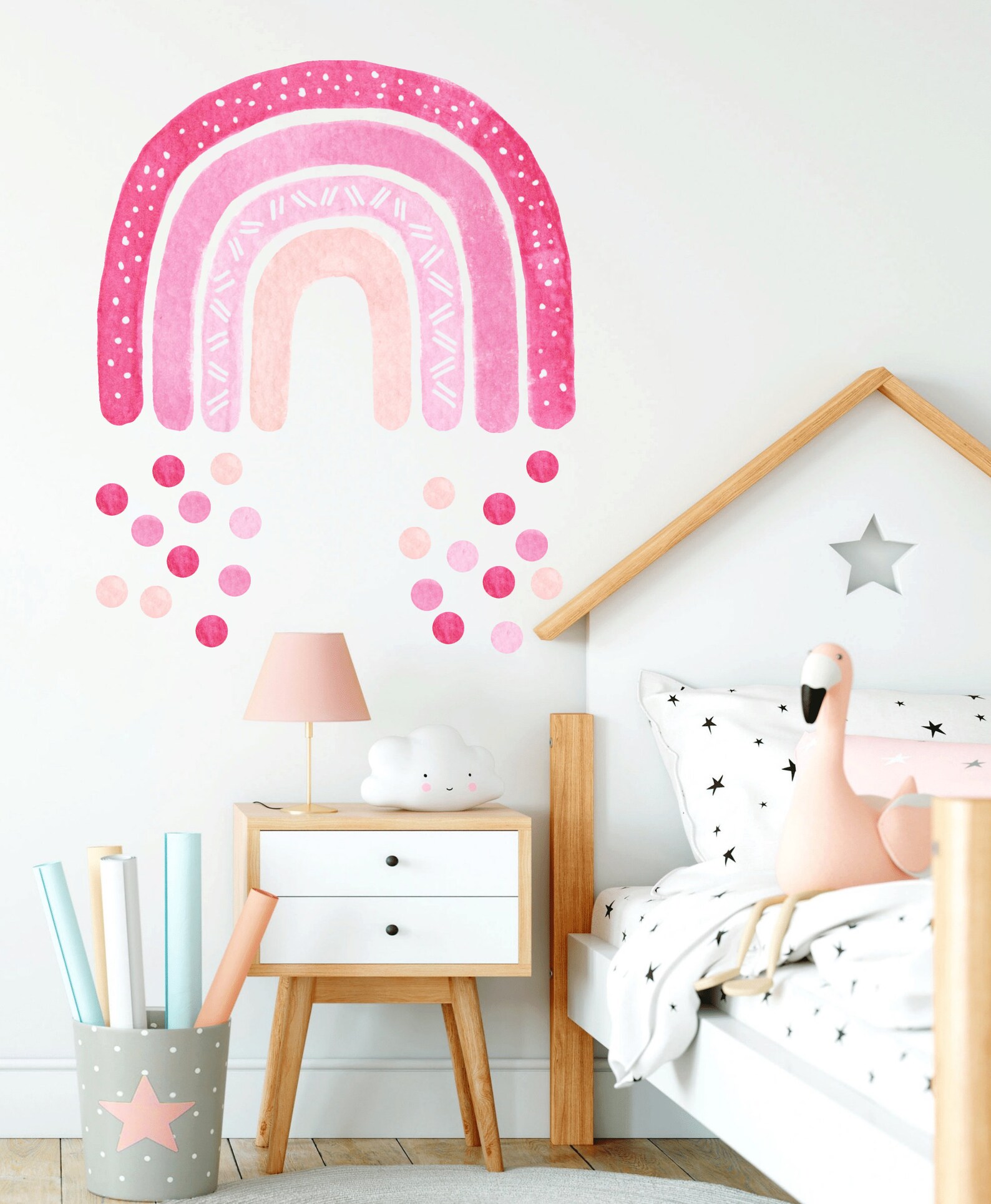 Rainbow Wall Decal Large Rainbow Wall Sticker Watercolor Etsy