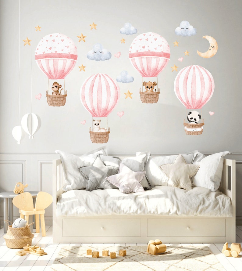 Hot Air Balloon Wall Decal Personalised Wall Sticker Etsy