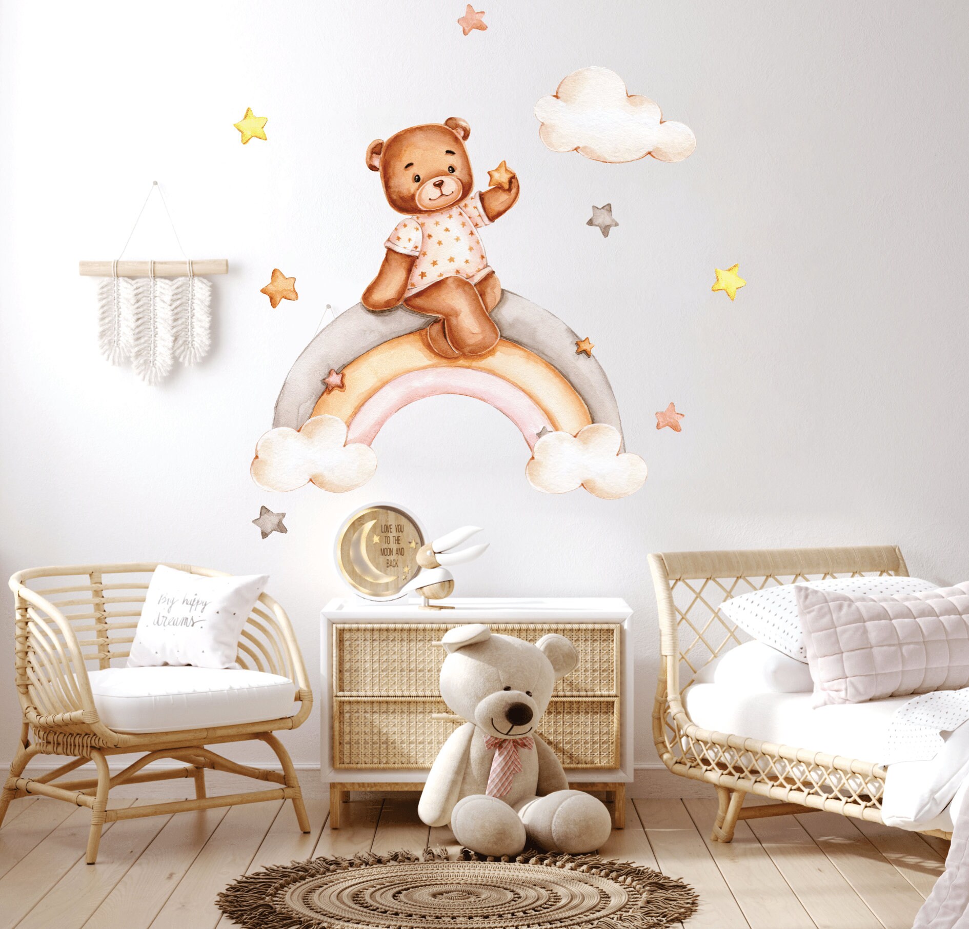 Round Wall Sticker Forest Animals Animals Forest & Balloons Wall