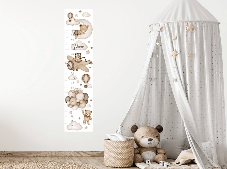 Personalised Height Chart Sticker Nursery Growth Chart Decal Etsy