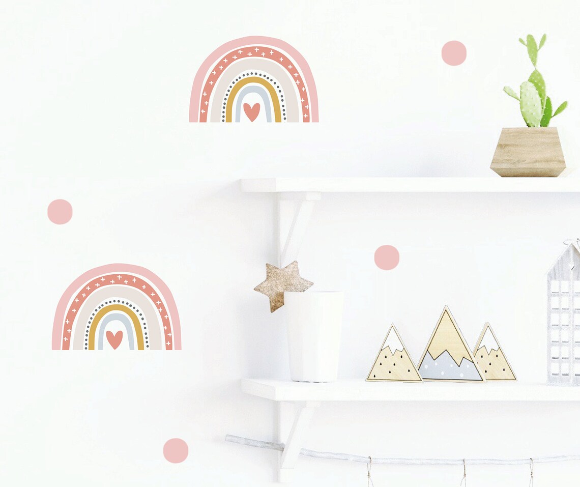 Rainbow Wall Decal Rainbow Wall Sticker Large Rainbow Wall Etsy UK
