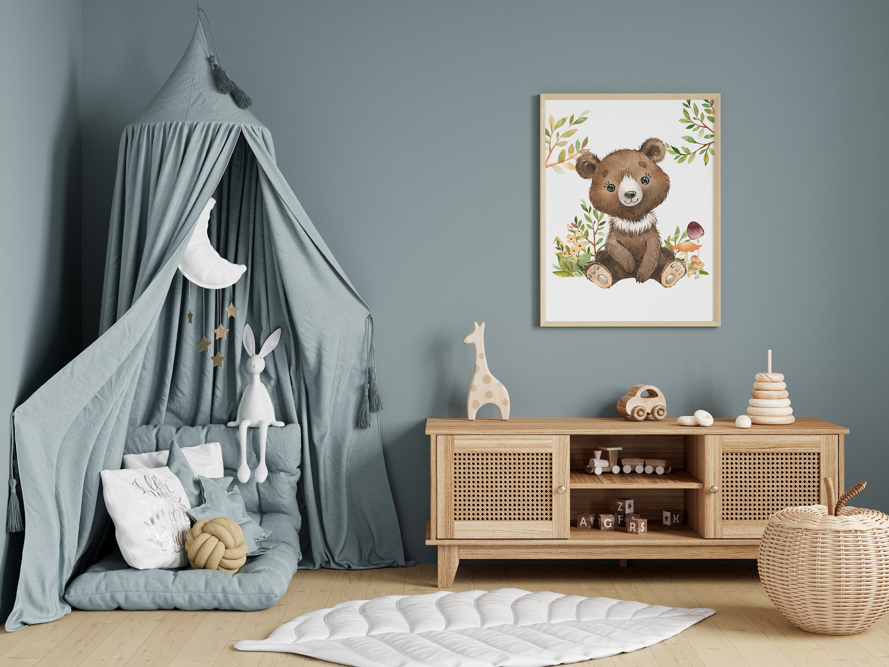Woodland Nursery Wall Art, Baby Animal Prints, Forest Animals, DIGITAL ...