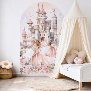 Princess Arch Wall Decal Magic Kingdom Nursery Wall Sticker Fairy Tale ...