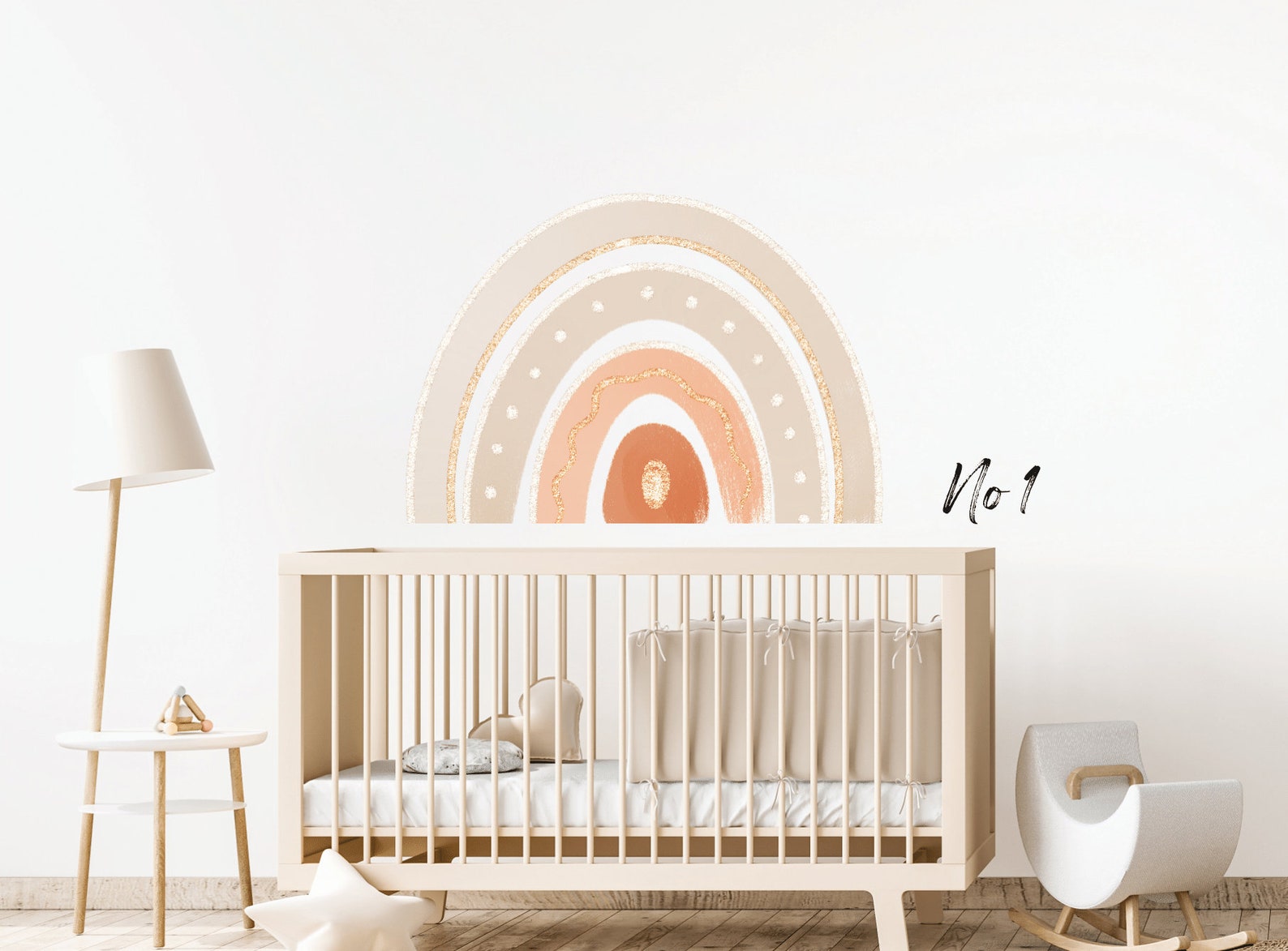 Rainbow Wall Decal, Nursery Wall Decal, Watercolor Rainbow Wall ...