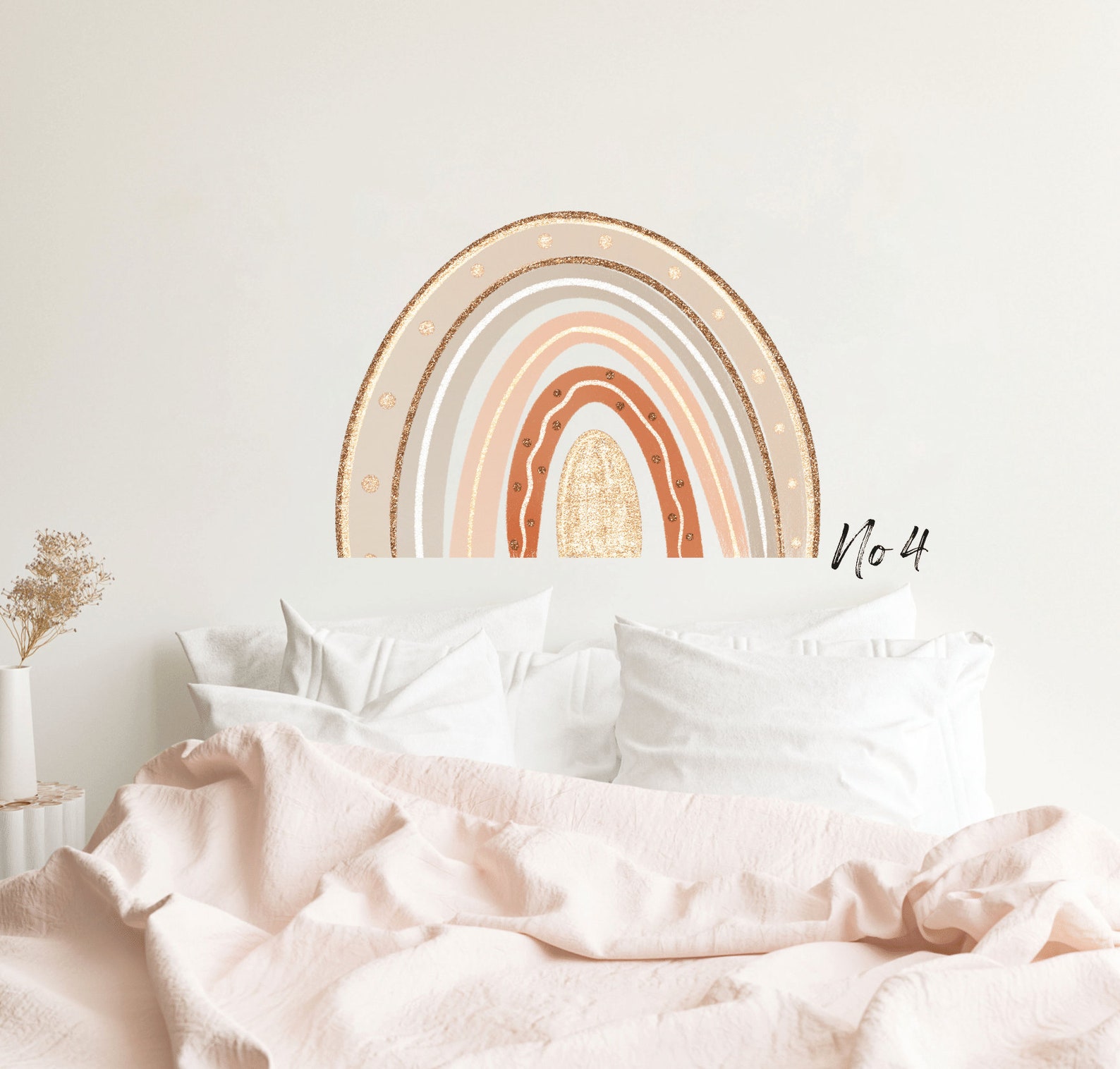 Rainbow Wall Decal, Nursery Wall Decal, Watercolor Rainbow Wall ...