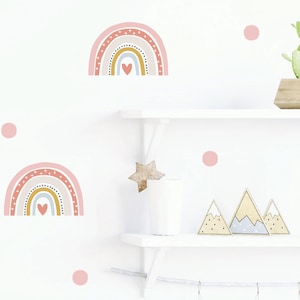 Muursticker regenboog, muursticker kinderkamer, muurstickers aquarel regenboog, muurstickers kinderkamer