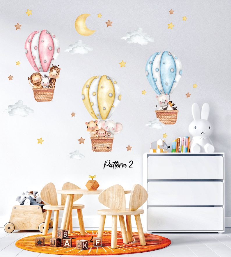 Hot Air Balloon Wall Decal Personalised Wall Sticker Etsy