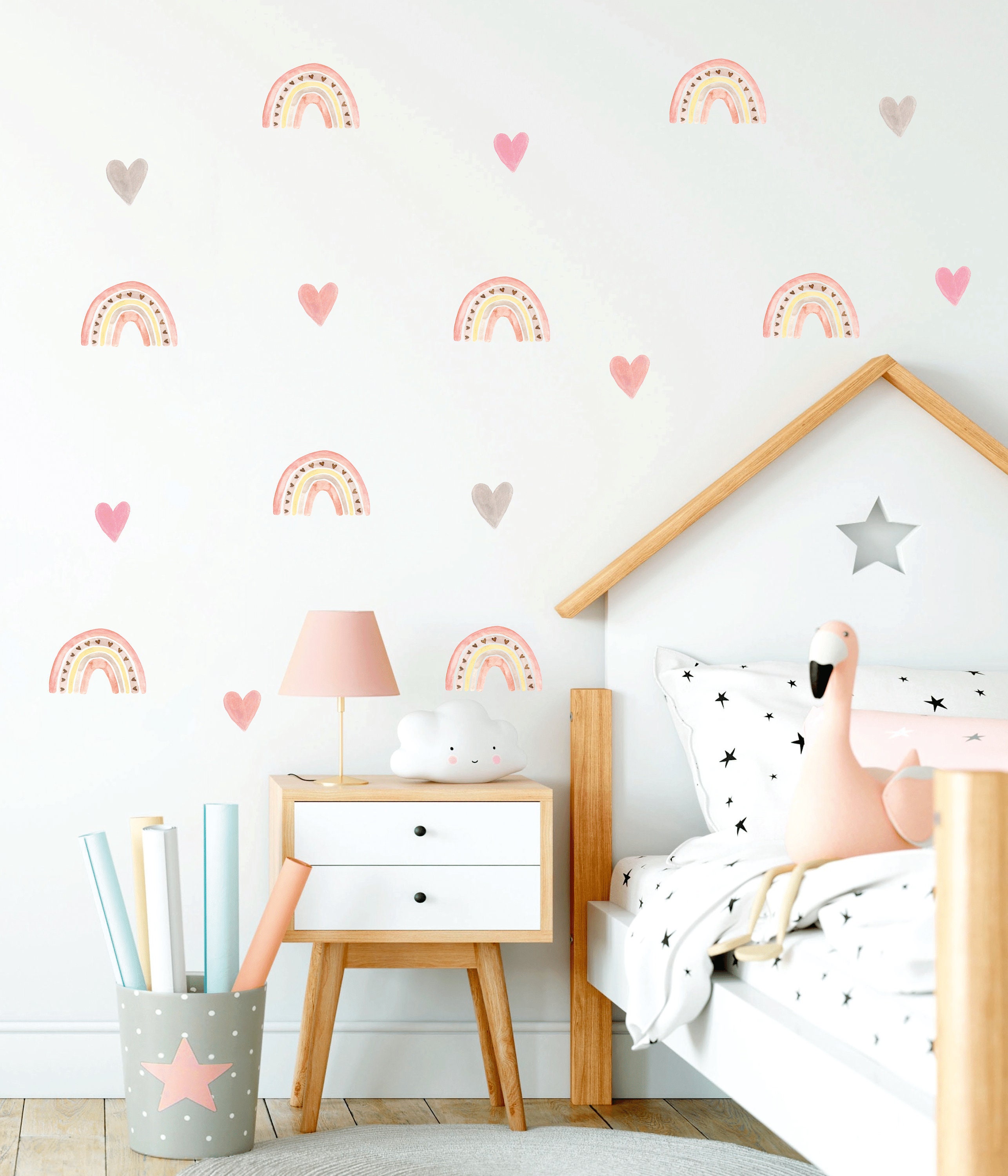 Rainbow wall decal, Nursery wall decal, Watercolor rainbow wall stickers, Wall decal for kids, Rainbow decor