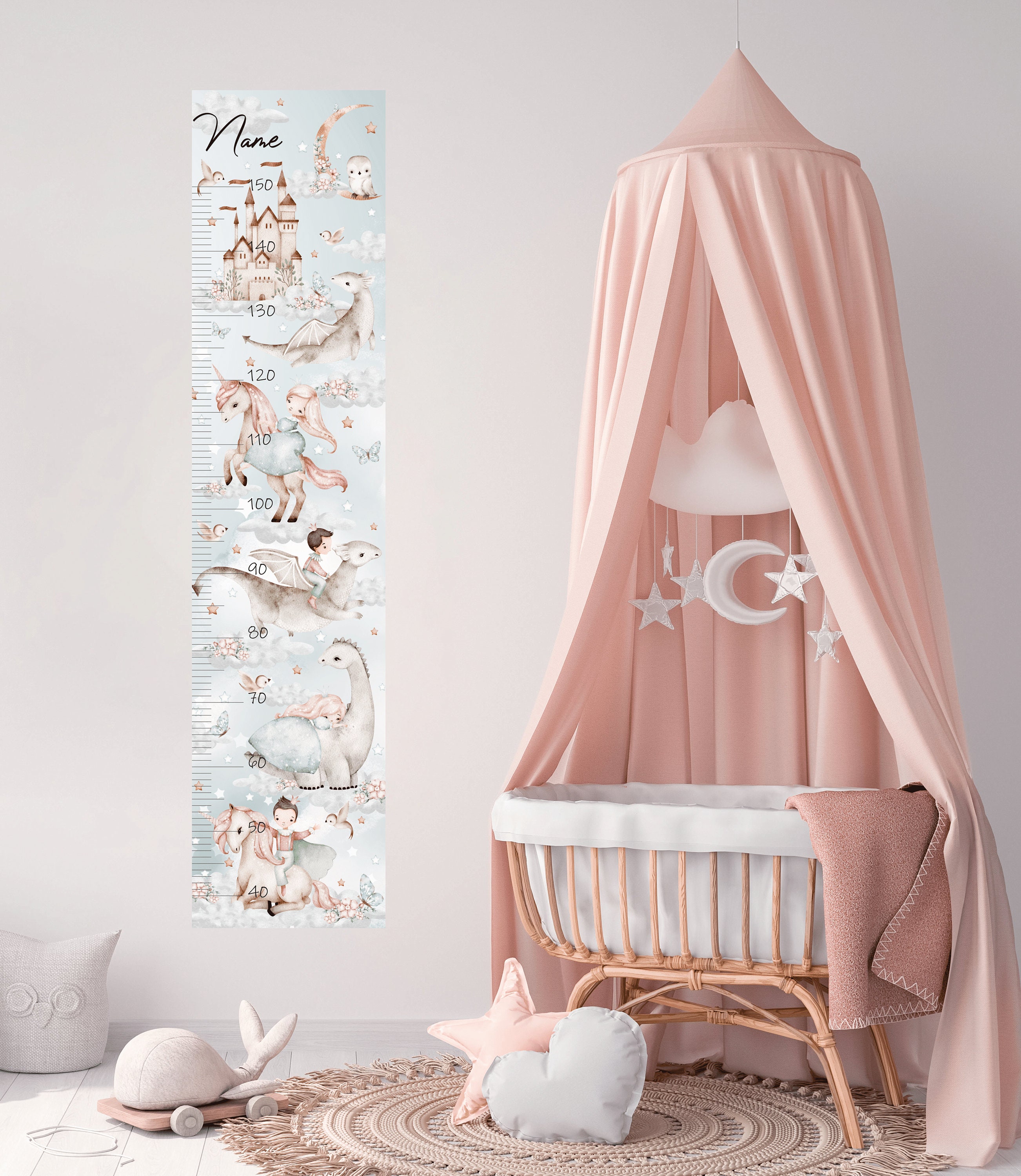 Fairy Nursery Wall Decal, Unicorn Wall Sticker, Princess Wall Decor ...