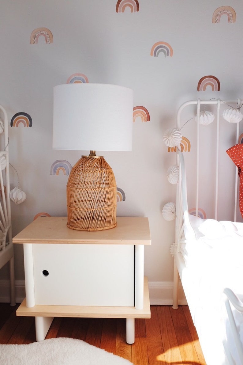 Rainbow Wall Decal Nursery Wall Decal Watercolor Rainbow Etsy