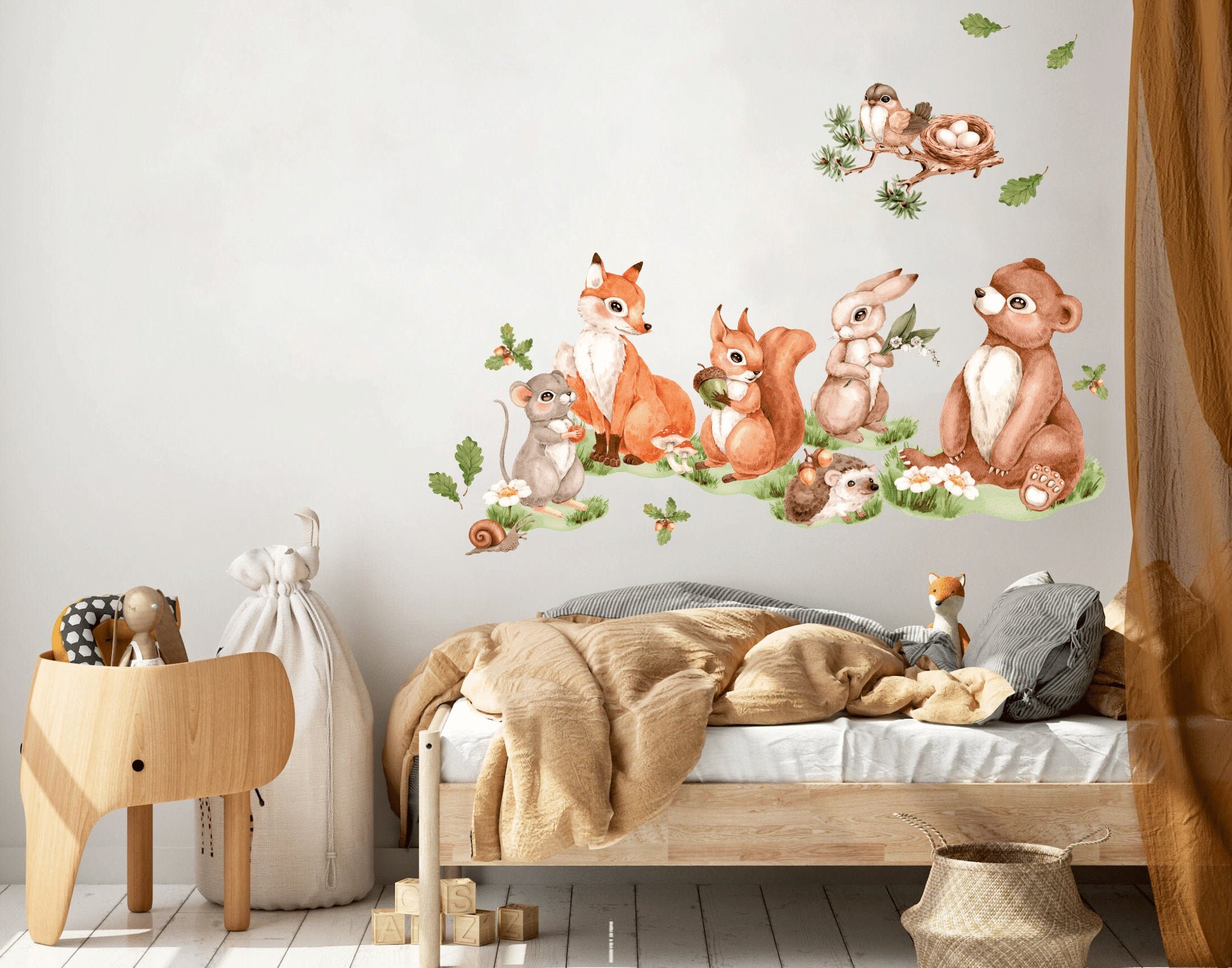 Forest Animals Wall Decal, Nursery Wall Decal, Woodland Animals Wall ...