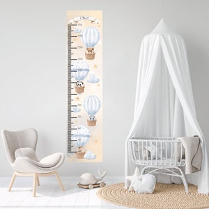 Personalised Height Chart Sticker, Nursery Growth Chart Decal, Safari ...