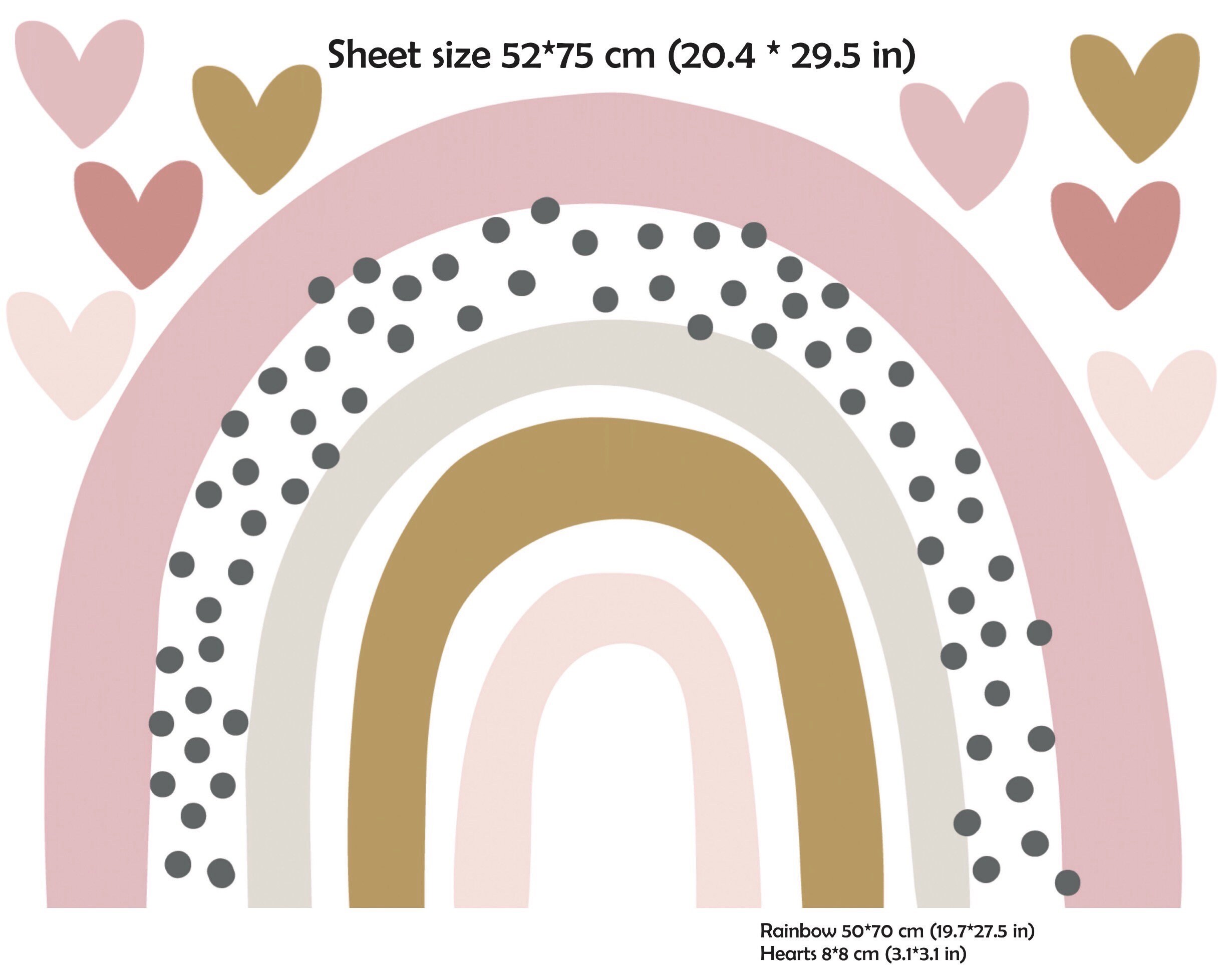 Rainbow Wall Decal Rainbow Wall Stickers Large Rainbow Wall Etsy UK