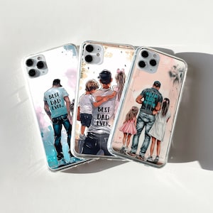 Coque pour téléphone papa pour filles, meilleure coque pour iPhone 16 15 14 13 12 11 Pro Max Xr 8 Plus, Samsung S25 S24 S23 FE A16 A15 A55, Pixel 9 8