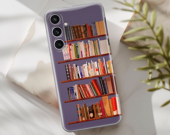 Clear Phone Case Book Shelf Custom cover fit for Samsung S26 S25 S24 S23 S22 Plus Ultra FE S10 Galaxy Note 20 A16 A17 A57 A56 A16 A25 A24