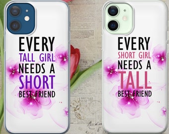 Best Friend Phone Case, Besties Cover fit for iPhone 14 Pro, 13, 12, 11 Pro Max, XR, XS, 8+, 7, Samsung S21 Fe S22, S21, A72, A13, A53, A32
