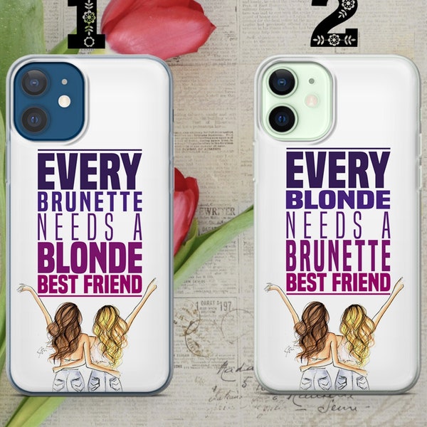 Matching Phone Case bff Best friend Cover fit for iPhone 13, 12 Mini, 11 Pro Max, XR, XS, 8+, 7, Samsung S22 Fe, S23, S21, A72, A15, A53