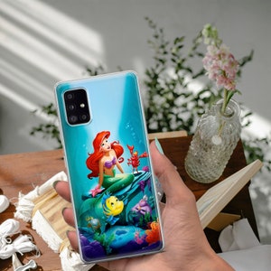 Funda para Samsung Galaxy S23 Ultra Oficial de Disney Ariel y Sebastián  Burbujas - La Sirenita