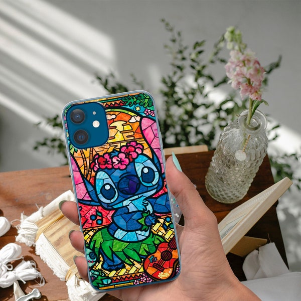 Lilo and Stitch Phone Case, Disney Inspired cover fit for iPhone 15 Pro Max, 14, 13, 12, 11, SE, Samsung S24, S23, S22 Fe,  A14 A54, Pixel 7