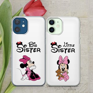 Custodia per telefono Sisters, custodia Big Little Sister adatta per iPhone 16 15 14 13 12 11 Pro Max Xr 8 Plus, Samsung S25 S24 S23 FE A16 A15 A55, Pixel 9