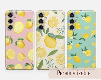 Coque de téléphone citron motif estival pour Samsung S26 S25 S24 S23 S22 Plus Ultra FE S10 Galaxy Note 20 A16 A17 A57 A56 A16 A25 A05