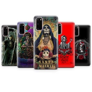 Santa Muerte phone case fit for Samsung S25 S24 S23 S22 S21 Plus Ultra FE S10 Galaxy Note 20 A15 A16 A55 A56 A14 A25 A24 A05 A32 A33
