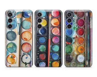 Watercolor Palette Phone Case Art cover fit for Samsung S26 S25 S24 S23 S22 Plus Ultra FE S10 Galaxy Note 20 A16 A17 A57 A56 A16 A25 A24 A05