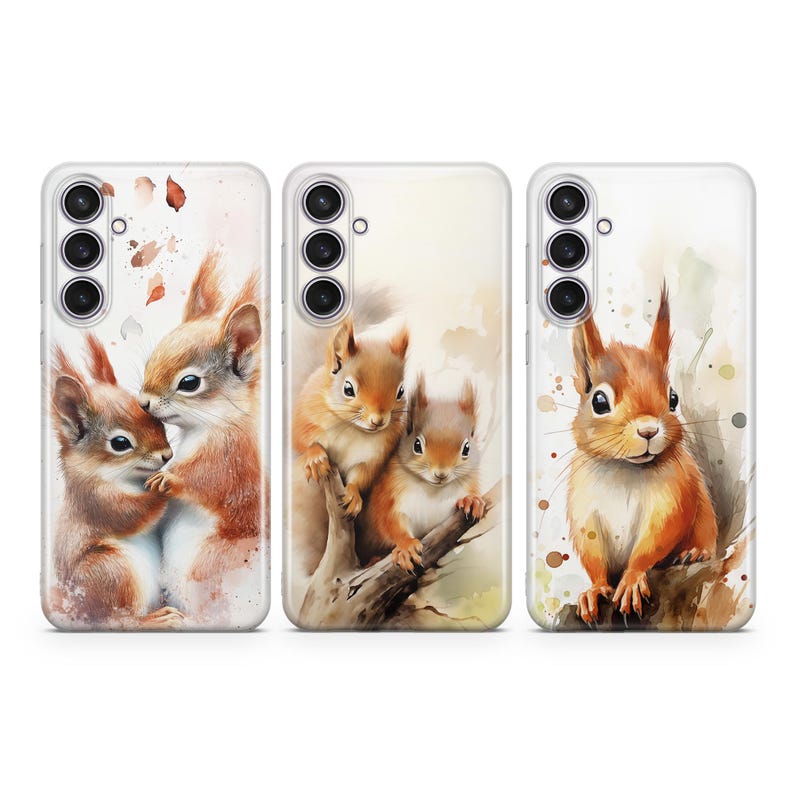 Squirrel Phone Case Cute Wildlife Family Cover Fit for Samsung S26 S25 ...