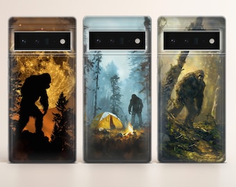 Scary Bigfoot Phone case Horror cover fit for Google Pixel 10 Pro XL 9 8 7 6 Pro 6A 3XL 5 4, iPhone 17 16, Samsung A15 S24 Ultra, S23 FE