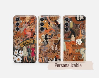 Pumpkin phone case Halloween Collage cover fit for Samsung S26 S25 S24 S23 S22 Plus Ultra FE S10 Galaxy Note 20 A16 A17 A57 A56 A16 A25