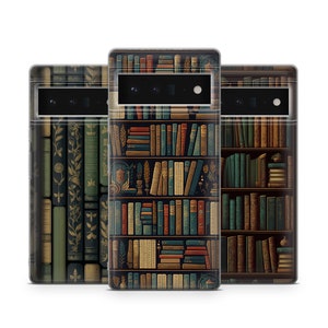 Custodia per telefono Bookish, custodia a libro retrò adatta per Google Pixel 9 Pro XL 8 7 6 Pro 6A 3XL 5 4A 2, iPhone 16 15, Samsung A15 S24 Ultra, S23 FE