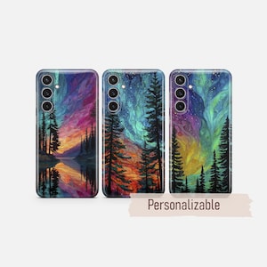 Night Sky Phone case Northern Lights cover fit for Samsung S26 S25 S24 S23 S22 Plus Ultra FE S10 Galaxy Note 20 A16 A17 A57 A56 A16 A25 A05s