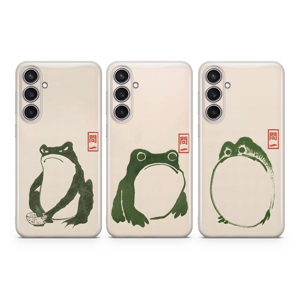 Capa personalizada para celular com estampa de sapo rabugento, compatível com Samsung S26 S25 S24 S23 S22 Plus Ultra FE S10 Galaxy Note 20 A16 A17 A57 A56 A16 A25