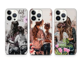 Girl Mom Phone case Mother's Day gift cover fit for iPhone 17 16 15 14 13 12 Pro Max Xr Xs, Google Pixel 10 Pro XL 9 8 7 6, Samsung S25