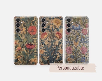 William Morris Style Phone case Floral cover fit for Samsung S26 S25 S24 S23 S22 Plus Ultra FE S10 Galaxy Note 20 A16 A17 A57 A56 A16 A25