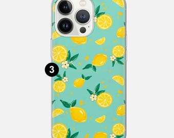 Lemon Phone Case Summer Pattern Cover Fit for iPhone 17 16 15 14