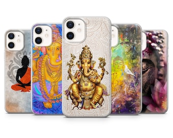 Funda de teléfono Ganesh con diseño de Buda, compatible con iPhone 17, 16, 15, 14, 13, 12 Pro Max, Xr, Xs, Google Pixel 10 Pro XL, 9, 8, 7, 6 y Samsung S26, S25 FE.