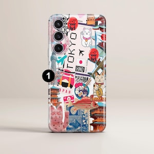 Japanese Phone Case Lucky Cat Tokyo cover fit for Samsung S26 S25 S24 S23 S22 Plus Ultra FE S10 Galaxy Note 20 A16 A17 A57 A56 A16 A25 1