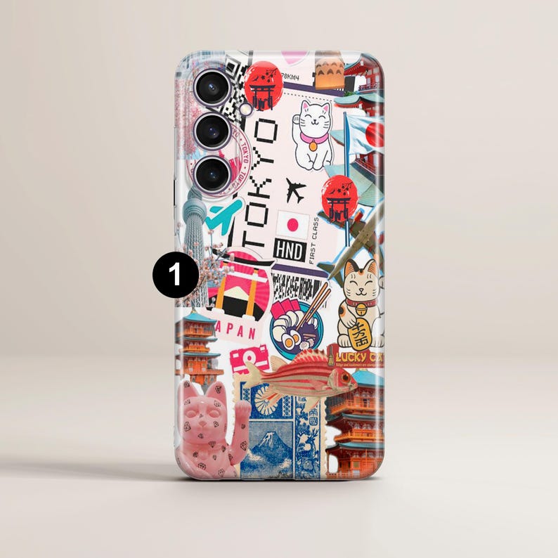 Japanese Phone Case Lucky Cat Tokyo cover fit for Samsung S26 S25 S24 S23 S22 Plus Ultra FE S10 Galaxy Note 20 A16 A17 A57 A56 A16 A25 1