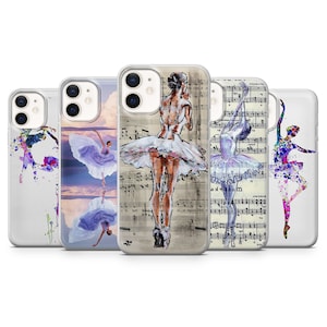 Ballet Phone case Ballerina Cover fit for iPhone 16 15 14 13 12 11 Pro Max Xr 8 Plus, Samsung S25 S24 S23 FE A16 A15 A55, Pixel 9 8