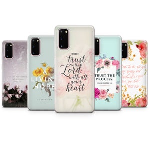 Funda de teléfono con versículo bíblico, funda de Jesús apta para Samsung S25 S24 S23 S22 S21 Plus Ultra FE S10 Galaxy Note 20 A15 A16 A55 A56 A14 A25 A24 A05 A32
